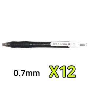 [동아] 크로닉스DX볼펜 0.7mm(흑색)_12개입